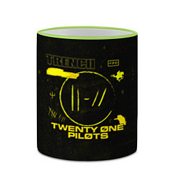 Кружка 3D Twenty One Pilots Trench, цвет: 3D-светло-зеленый кант — фото 2