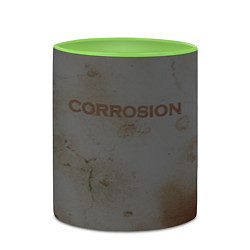 Кружка 3D Corrosion - рыжая ржавчина, цвет: 3D-белый + светло-зеленый — фото 2