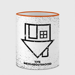 Кружка 3D The Neighbourhood с потертостями на светлом фоне, цвет: 3D-оранжевый кант — фото 2