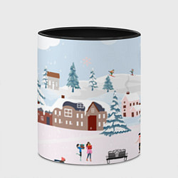 Кружка 3D Новый год - каникулы, цвет: 3D-белый + черный — фото 2