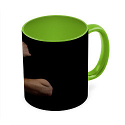 Кружка 3D Руки в темноте, цвет: 3D-белый + светло-зеленый