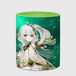 Кружка 3D Дендро Архонт - Нахида, цвет: 3D-белый + светло-зеленый — фото 2