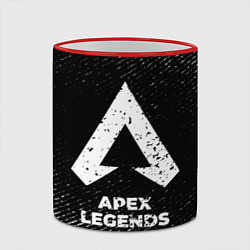 Кружка 3D Apex Legends с потертостями на темном фоне, цвет: 3D-красный кант — фото 2