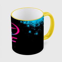 Кружка 3D JAC - neon gradient, цвет: 3D-желтый кант