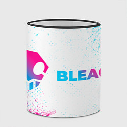 Кружка 3D Bleach neon gradient style: надпись и символ, цвет: 3D-черный кант — фото 2