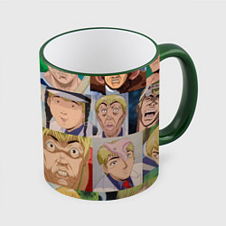 Кружка 3D Лицо ГТО, цвет: 3D-зеленый кант