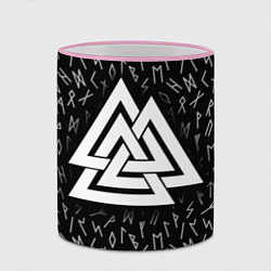 Кружка 3D Valknut runes pattern, цвет: 3D-розовый кант — фото 2