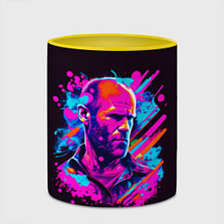 Кружка 3D Jason Statham - pop art, цвет: 3D-белый + желтый — фото 2