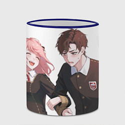 Кружка 3D Аня Форджер и Дэмиан Десмонд - Семья шпиона, цвет: 3D-синий кант — фото 2