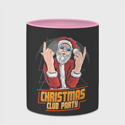 Кружка 3D Рождественская вечеринка, цвет: 3D-белый + розовый — фото 2