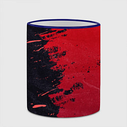 Кружка 3D Черное и красное, цвет: 3D-синий кант — фото 2