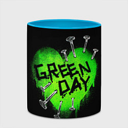 Кружка 3D Green day heart nails, цвет: 3D-белый + небесно-голубой — фото 2