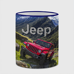 Кружка 3D Chrysler Jeep Wrangler Rubicon - горы, цвет: 3D-синий кант — фото 2