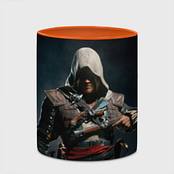 Кружка 3D Assassins Creed 4, цвет: 3D-белый + оранжевый — фото 2
