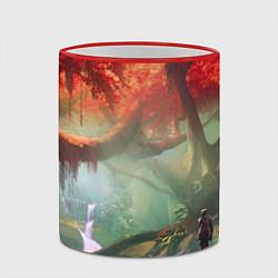 Кружка 3D Destiny пейзаж джунглей, цвет: 3D-красный кант — фото 2