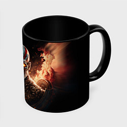 Кружка 3D God of War life and dead, цвет: 3D-белый + черный
