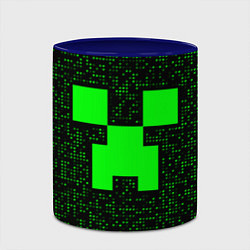 Кружка 3D Minecraft green squares, цвет: 3D-белый + синий — фото 2