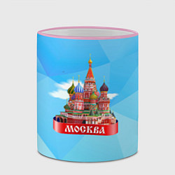 Кружка 3D Россия Москва, цвет: 3D-розовый кант — фото 2