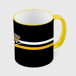 Кружка 3D Питтсбург Пингвинз - НХЛ, цвет: 3D-желтый кант
