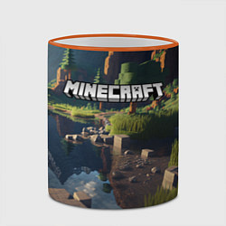 Кружка 3D Minecraft real life, цвет: 3D-оранжевый кант — фото 2