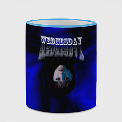 Кружка 3D Wednesday-чертик, цвет: 3D-небесно-голубой кант — фото 2