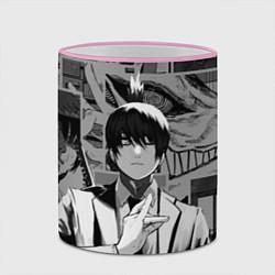 Кружка 3D Аки Хаякава - страницы манги, цвет: 3D-розовый кант — фото 2