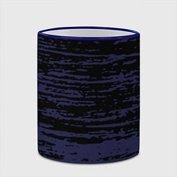 Кружка 3D Синие кляксы на чёрном, цвет: 3D-синий кант — фото 2