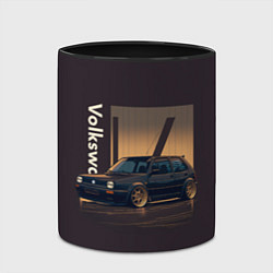 Кружка 3D Volkswagen Golf class, цвет: 3D-белый + черный — фото 2