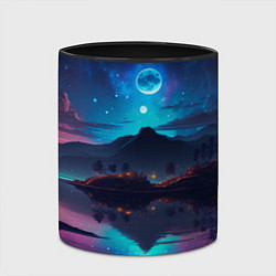 Кружка 3D Ночное небо, пейзаж, цвет: 3D-белый + черный — фото 2