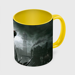 Кружка 3D Dishonored steampunk, цвет: 3D-белый + желтый