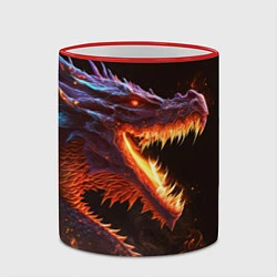Кружка 3D Огненный дракон, цвет: 3D-красный кант — фото 2