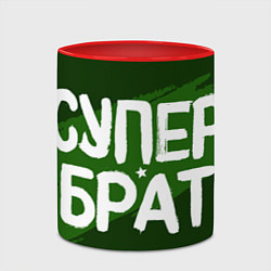 Кружка 3D Супер брат и звезды, цвет: 3D-белый + красный — фото 2