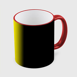 Кружка 3D И черный и желтый, цвет: 3D-красный кант