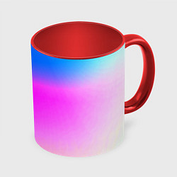 Кружка 3D Неоновые краски космоса, цвет: 3D-белый + красный