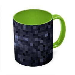 Кружка 3D Minecraft block time, цвет: 3D-белый + светло-зеленый