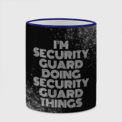Кружка 3D I am security guard doing security guard things, цвет: 3D-синий кант — фото 2