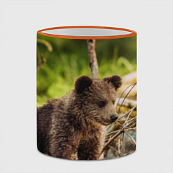 Кружка 3D Медвежонок красавец, цвет: 3D-оранжевый кант — фото 2