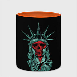 Кружка 3D Свобода мертва, цвет: 3D-белый + оранжевый — фото 2