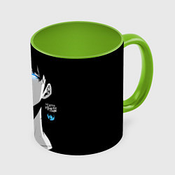 Кружка 3D Поднятие уровня в одиночку - solo leveling, цвет: 3D-белый + светло-зеленый