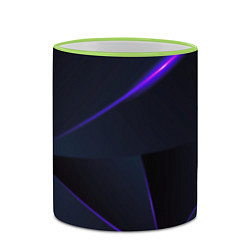 Кружка 3D Geometry stripes neon stiil, цвет: 3D-светло-зеленый кант — фото 2