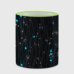 Кружка 3D Волнистые космические блики, цвет: 3D-светло-зеленый кант — фото 2