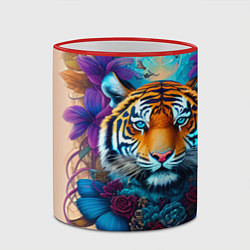 Кружка 3D Tiger tattoo - irezumi - art, цвет: 3D-красный кант — фото 2