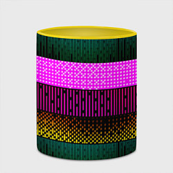 Кружка 3D Patterned stripes, цвет: 3D-белый + желтый — фото 2
