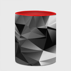 Кружка 3D Geometry grey ship, цвет: 3D-белый + красный — фото 2