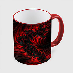 Кружка 3D Red vortex pattern, цвет: 3D-красный кант