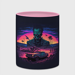 Кружка 3D Zombie Retrowave, цвет: 3D-белый + розовый — фото 2
