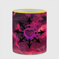 Кружка 3D Метка хаоса Слаанеш, цвет: 3D-желтый кант — фото 2