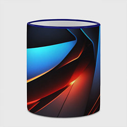 Кружка 3D Красно-синие элементы, цвет: 3D-синий кант — фото 2