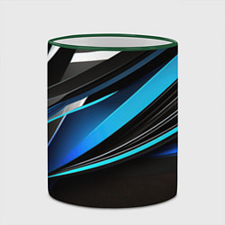 Кружка 3D Dark geometry, цвет: 3D-зеленый кант — фото 2