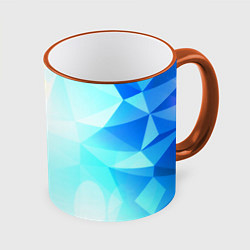 Кружка 3D Gradient colors geometry, цвет: 3D-оранжевый кант